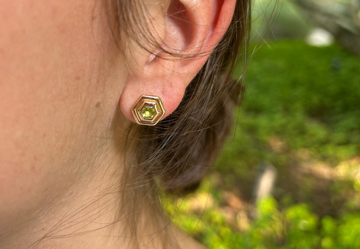 Peridot Ashapoo Studs