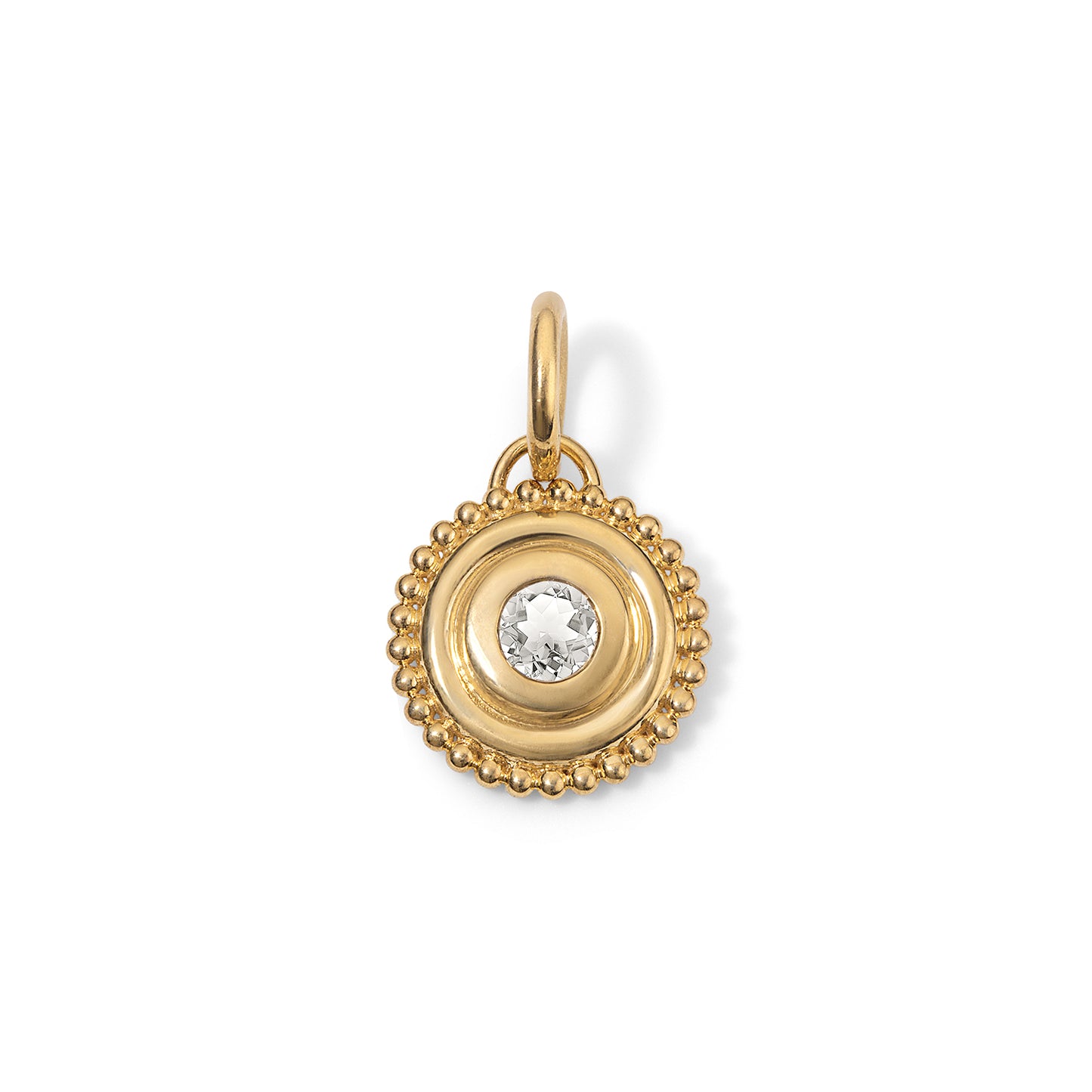 White Topaz Peabody Charm
