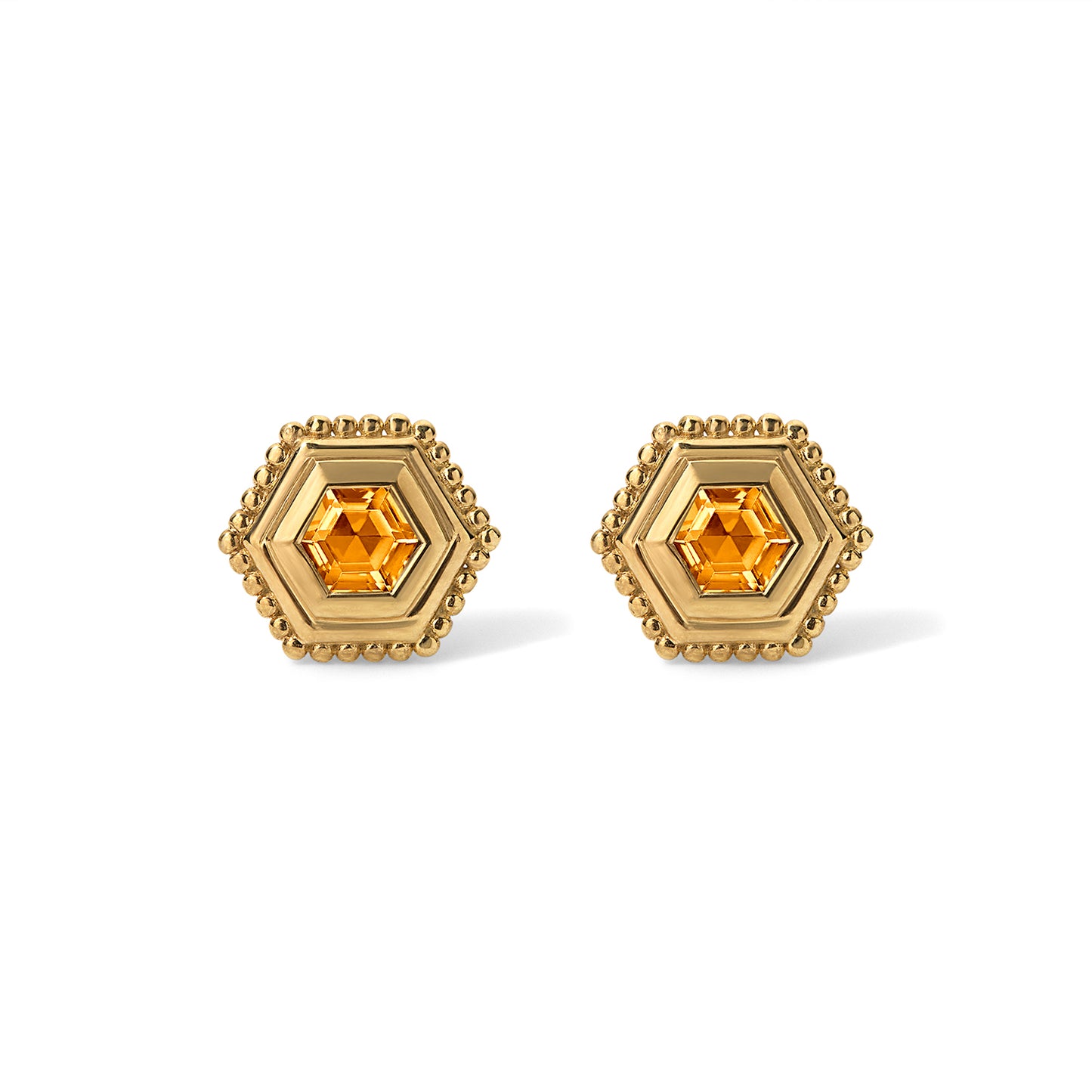 Citrine Quincy Studs